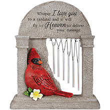 Wind Chime Stone: C12712 13\" Cardinal Heaven Garden