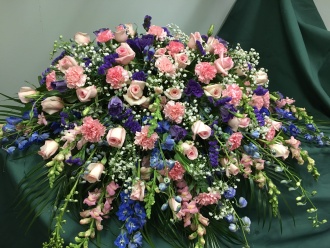 Casket Cover: Pink & Blue