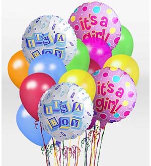 Baby: It's A Girl Balloon Bunch