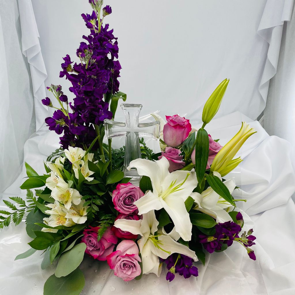 Crystal Cross Purple Elegance