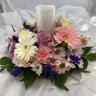 LED Candle: Centerpiece- Pinks & Lavenders