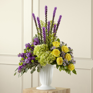 Sympathy: Affection Urn: yellow, green, purples