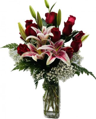 Red Roses & Lilies