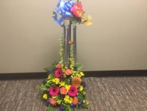 Wind Chime with Fresh Flower Design
