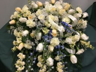 Casket Cover: Spring- Blue & Yellow