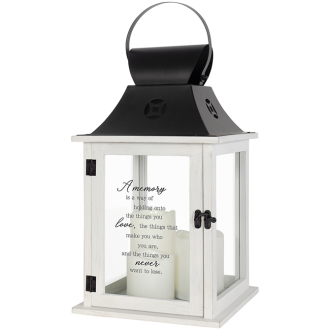 Lantern: 18" Triple Led Candle "Memories" C57468