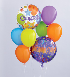 Balloons: Congratulations Balloon Bunch
