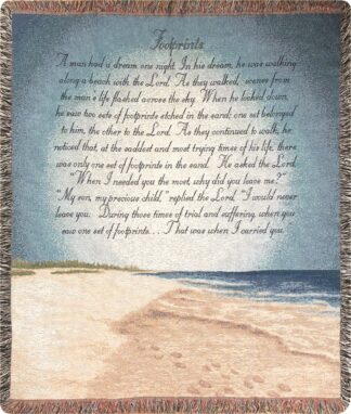 Comfort Throw: Footprints in the Sand  ATFITS