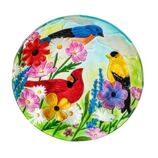 Birdbath: 18" 2GB7315 Feathered Bird Trio