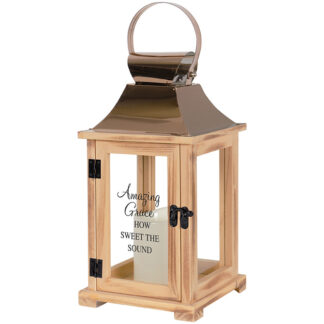 Lantern: 13" C57292 "Amazing Grace" w/LED candle