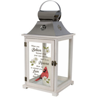 Lantern: Large 19" C57623 "Cardinal Heaven" w/LED candle