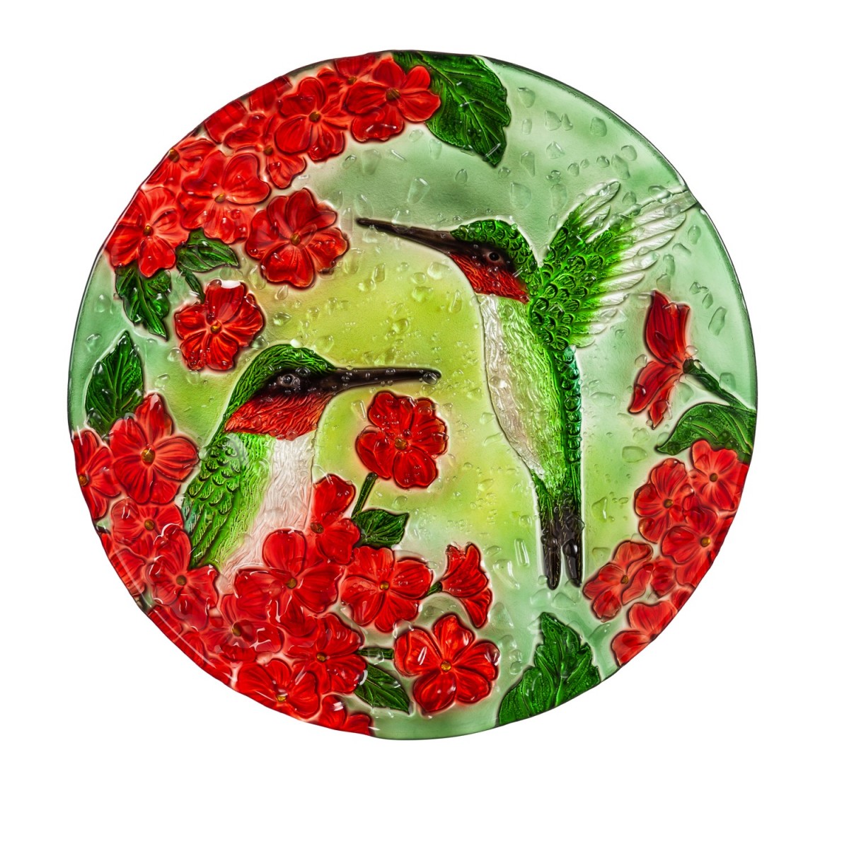 Birdbath: 2GB6887 Happy Hummingbirds