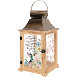 Lantern: Large 19" C11964 Hummingbird "Love lives on forever"