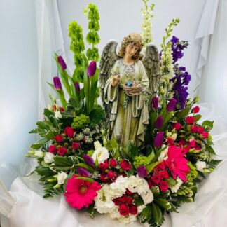 Angel: NP17745 22" Bluebird nest with glorious flower design