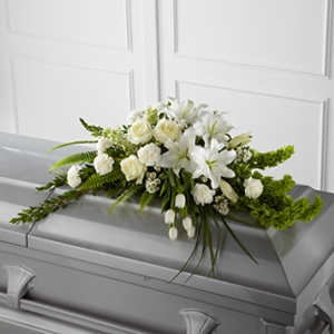 Casket Cover: Resurrection- White Contemporary