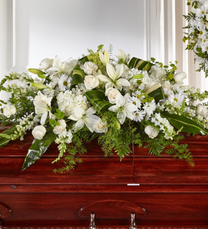 Casket Cover: Abundance in white