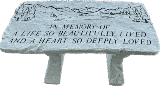 Bench: FB407 24" "Life so Beautifully Lived"