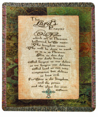 Comfort Throw: Lord's Prayer With Cross ATLPRA