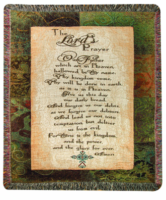 Comfort Throw: Lord's Prayer With Cross ATLPRA