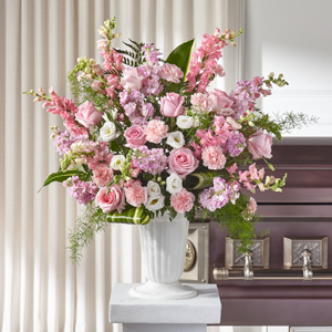 Sympathy: Divine Comfort Urn-Pinks