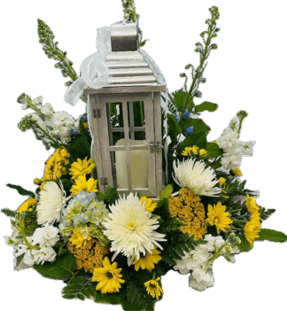 Lantern with Candle & Seasonal Fresh