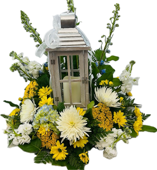 Lantern with Candle & Seasonal Fresh
