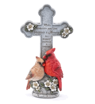 Cross: NP14993 12" Cardinal "When someone becomes a memory"