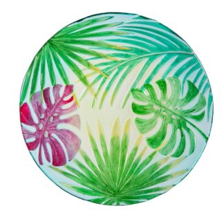 Birdbath: 18" Palm Beach Tropical Leaves