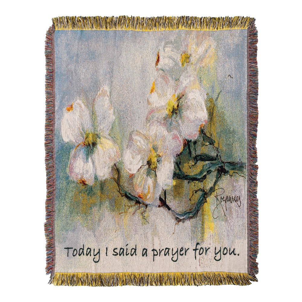 Comfort Throw: Dogwood "I said a prayer"