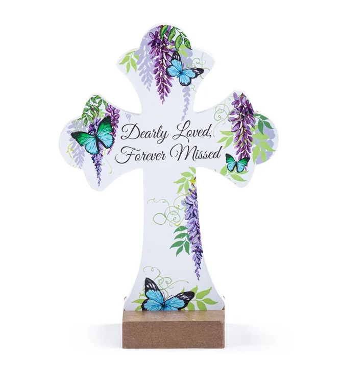 Cross: NP17877 8" "Dearly Loved, Forever Missed" Cross