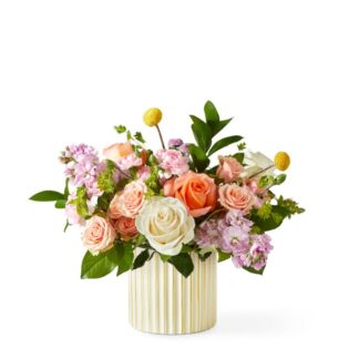 V5783-IFV: French Market Bouquet in Ivory Vase