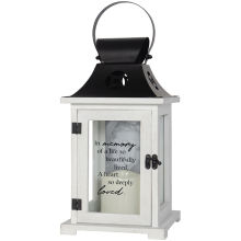Lantern: 13\" C57465 \"In Memory\" with Picture Frame & LED candle