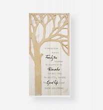 Plaque: Limb has fallen on cream background