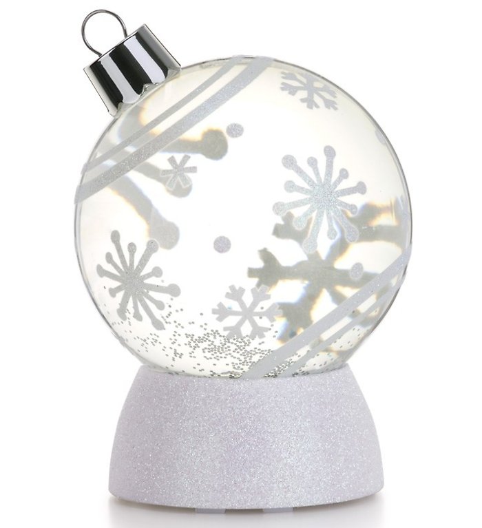 LED Snowflake 6\" \"light up\"  Ornament Water Globe