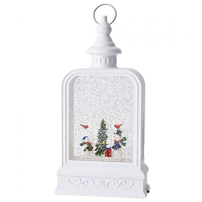 LED Snowman 11\" \"light up\" Glitter Lantern