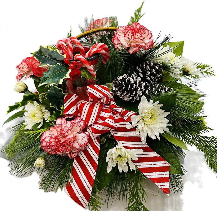 Candy Cane Jar Basket