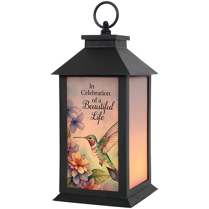 Lantern: 13\" Poly C57696 \"Beautiful Life\" Lantern