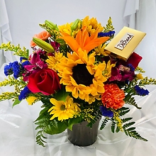 Armstrongs Sunflowers & Chocolate \"love youbar