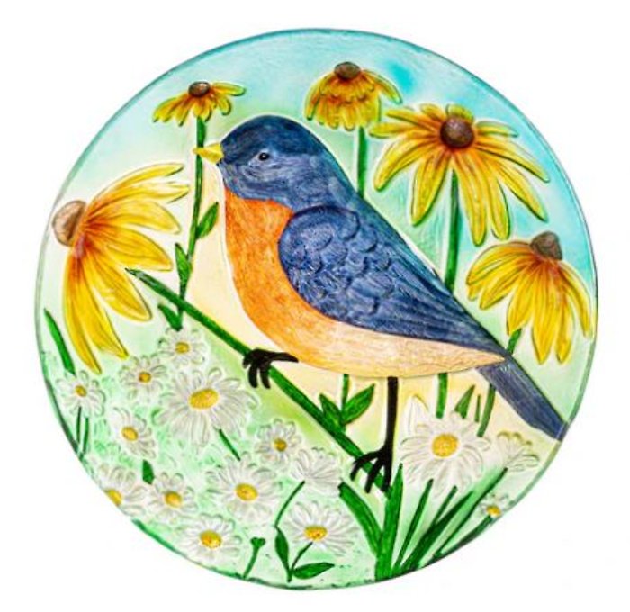 Birdbath: 18\" 2GB7113 Spring Blue Bird