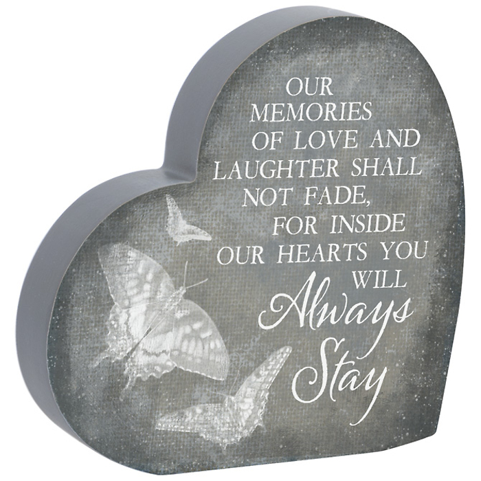 Plaque: Heart Sitter- Always Stay in our hearts