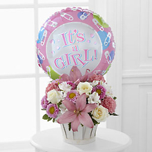 Baby: Girls Are Great! Bouquet with balloon