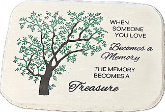 Stone:  G458  15\" \"Treasured Memory\" with Tree of Life