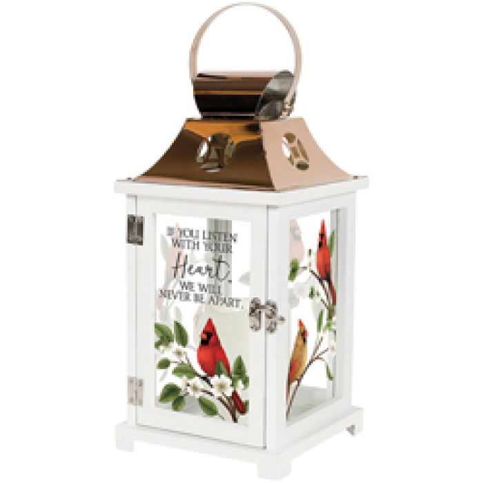 Lantern: 13\" C57590 Cardinal Your Heart