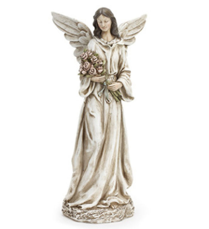 Angel: NP11861 14\"  Rose Bouquet Angel