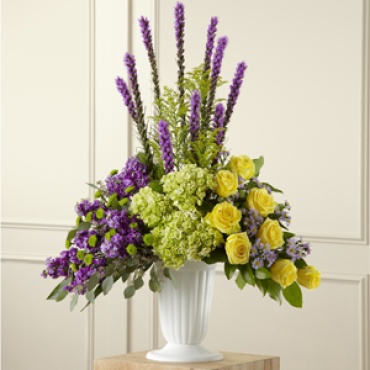 Sympathy: Affection Urn: yellow, green, purples