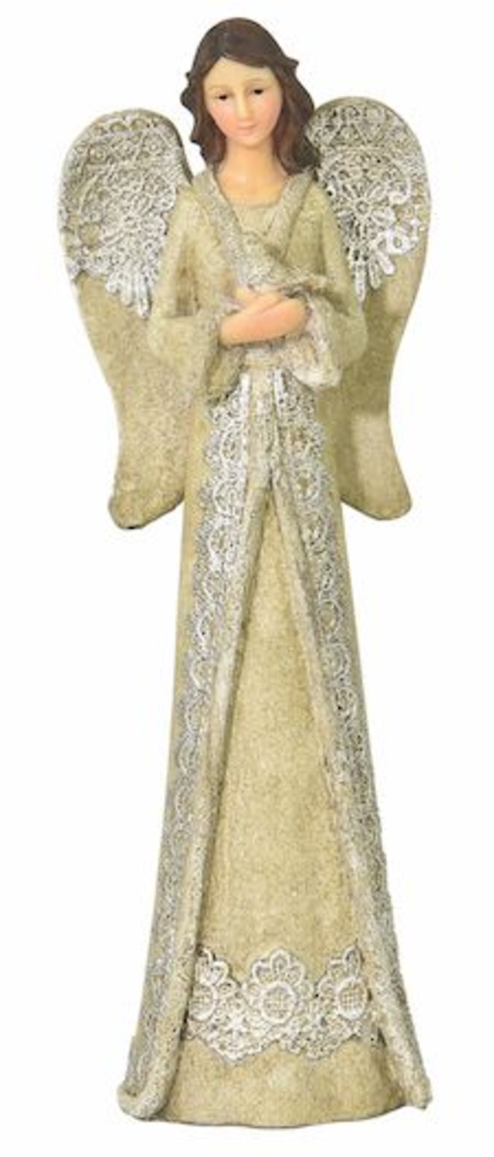 Angel: GWR313- 12\" Gilded Angel with Bird