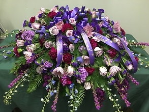 Casket Cover: Purple &amp; Royal Blue