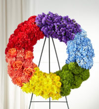 Wreath: Circle of Love Wreath- Rainbow