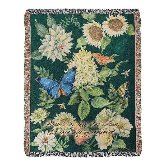 Comfort Throw: Butterfly \"They will be comforted\"