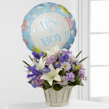 Baby: Boys Are Best! Bouquet with balloon